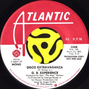 画像1: G.B. EXPERIENCE / DISCO EXTRAVAGANZA (45's) (PROMO) (1)