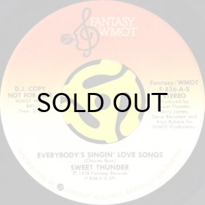 画像2: SWEET THUNDER / EVERYBODY'S SINGIN' LOVE SONGS (45's) (PROMO) (2)