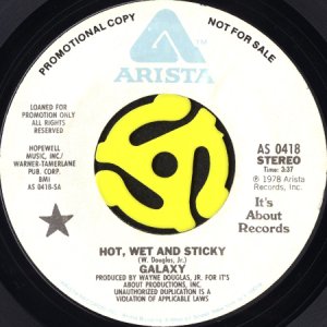 画像2: GALAXY / HOT, WET AND STICKY (45's) (WHITE PROMO) (2)