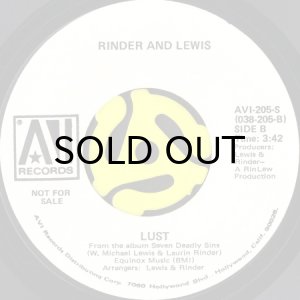 画像2: RINDER AND LEWIS / ENVY (ANIMAL FIRE) b/w LUST (45's) (WHITE PROMO) (2)