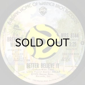 画像1: BRENTON WOOD / BETTER BELIEVE IT (45’s) (1)