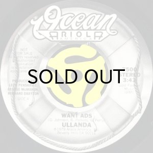 画像2: ULLANDA / WANT ADS (45's) (WHITE PROMO) (2)