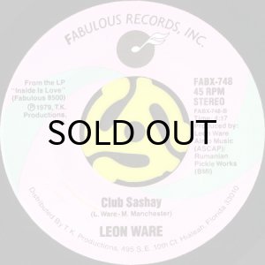 画像2: LEON WARE / WHAT'S YOUR NAME b/w CLUB SASHAY (45's) (2)