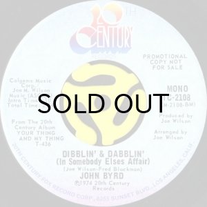 画像1: JOHN BYRD / DIBBLIN' AND DABBLIN' (IN SOMEBODY ELSES AFFAIR) (45's) (PROMO) (1)