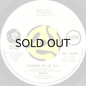 画像1: LEXIA / MOTHER OF US ALL! b/w LOVELIGHT (45's) (WHITE PROMO) (1)