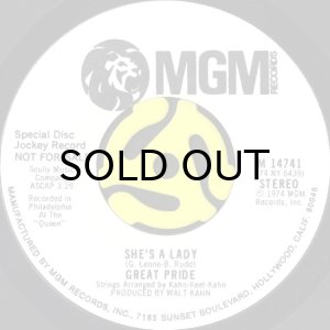 画像2: GREAT PRIDE / SHE'S A LADY (45's) (WHITE PROMO) (2)