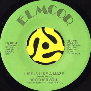 画像1: BROTHER SOUL / LIFE IS LIKE A MAZE b/w FEELIN FUNKY (45's) (1)