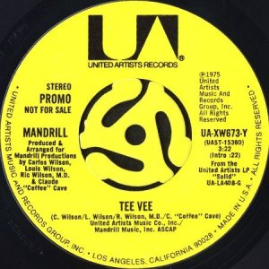 画像2: MANDRILL / TEE VEE (45's) (WHITE PROMO) (2)