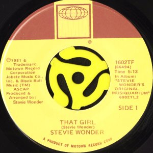 画像1: STEVIE WONDER / THAT GIRL b/w ALL I DO (45's) (1)