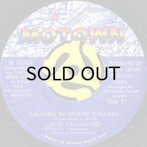 画像1: JOSE FELICIANO / I WANNA BE WHERE YOU ARE (45's) (1)