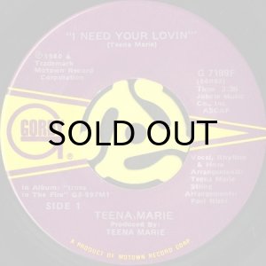 画像1: TEENA MARIE / I NEED YOUR LOVIN' (45's) (1)