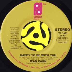 画像1: JEAN CARN / HAPPY TO BE WITH YOU (45's) (1)