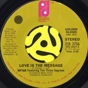 画像1: MFSB / LOVE IS THE MESSAGE b/w TSOP (45's) (GOLDEN OLDIES) (1)