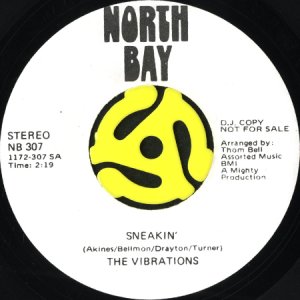 画像2: THE VIBRATIONS / SNEAKIN' (45's) (WHITE PROMO) (2)