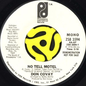 画像1: DON COVAY / NO TELL MOTEL (45's) (WHITE PROMO) (1)