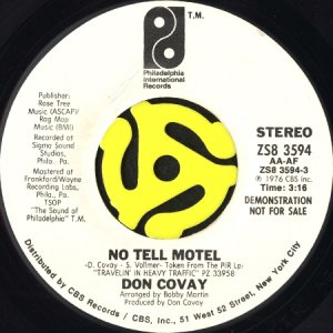 画像2: DON COVAY / NO TELL MOTEL (45's) (WHITE PROMO) (2)