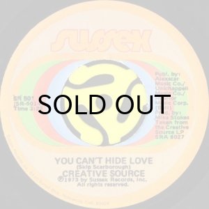 画像1: CREATIVE SOURCE / YOU CAN'T HIDE LOVE (45's) (1)