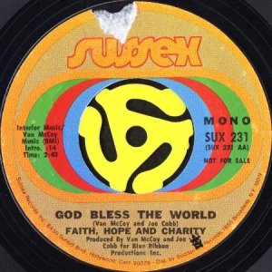 画像2: FAITH, HOPE & CHARITY / GOD BLESS THE WORLD (45's) (PROMO) (2)