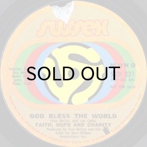 画像2: FAITH, HOPE & CHARITY / GOD BLESS THE WORLD (45's) (PROMO) (2)