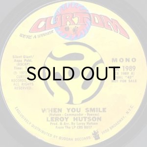 画像1: LEROY HUTSON / WHEN YOU SMILE (45's) (PROMO) (1)
