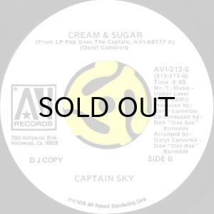 画像2: CAPTAIN SKY / HERO b/w CREAM & SUGAR (45's) (WHITE PROMO) (2)