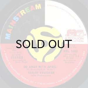 画像2: SARAH VAUGHAN / I NEED YOU MORE (THAN EVER NOW) b/w DO AWAY WITH APRIL (45's) (2)