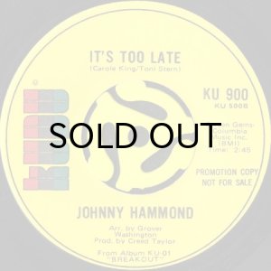 画像1: JOHNNY HAMMOND / IT'S TOO LATE (45's) (1)