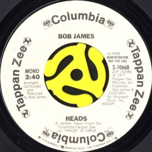 画像1: BOB JAMES / HEADS (45's) (WHITE PROMO) (1)