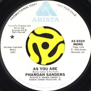 画像1: PHAROAH SANDERS / AS YOU ARE (45's) (WHITE PROMO) (1)
