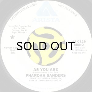 画像1: PHAROAH SANDERS / AS YOU ARE (45's) (WHITE PROMO) (1)