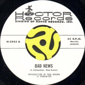 画像1: HOCTOR BAND / BAD NEWS b/w BRAZIL (45's) (1)