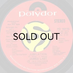 画像2: JAMES LAST / JUBILATION (45's) (WHITE PROMO) (2)