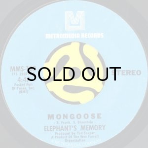 画像1: ELEPHANT'S MEMORY / MONGOOSE (45's) (1)