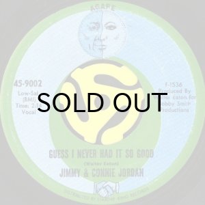 画像2: JIMMY & CONNIE JORDAN / ACTIONS SPEAK LOUDER THAN WORDS b/w GUESS I NEVER HAD IT SO GOOD (45's) (2)