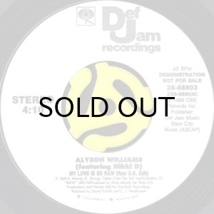 画像2: ALYSON WILLIAMS / MY LOVE IS SO RAW (45's) (WHITE PROMO) (2)