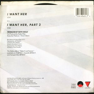 画像2: KEITH SWEAT / I WANT HER (45's) (PICTURE SLEEVE) (2)