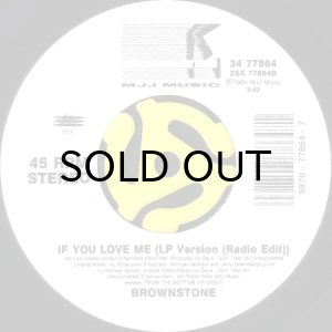 画像2: BROWNSTONE / GRAPEVYNE b/w IF YOU LOVE ME (45's) (2)