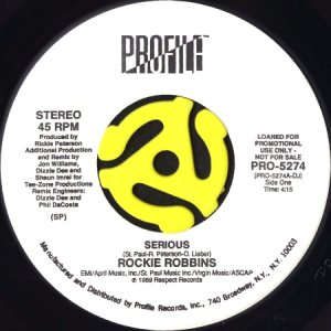 画像1: ROCKIE ROBBINS / SERIOUS (45's) (WHITE PROMO) (1)