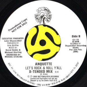 画像2: ANQUETTE / LET'S ROCK & ROLL Y'ALL (45's) (WHITE PROMO) (2)