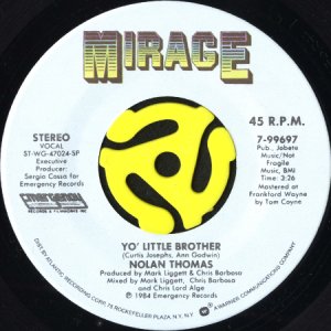 画像1: NOLAN THOMAS / YO' LITTLE BROTHER (45's) (1)