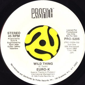 画像1: EURO-K / WILD THING (45's) (WHITE PROMO) (1)