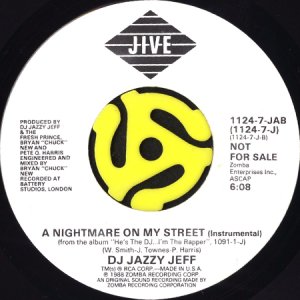画像2: DJ JAZZY JEFF & THE FRESH PRINCE / A NIGHTMARE ON MY STREET (45's) (WHITE PROMO) (2)