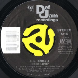 画像1: L.L. COOL J / I NEED LOVE b/w MY RHYME AIN'T DONE (45's) (1)