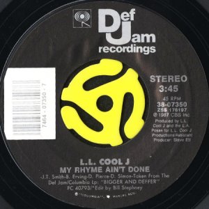画像2: L.L. COOL J / I NEED LOVE b/w MY RHYME AIN'T DONE (45's) (2)
