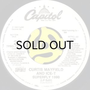 画像2: CURTIS MAYFIELD AND ICE-T / SUPERFLY 1990 (45's) (WHITE PROMO) (2)