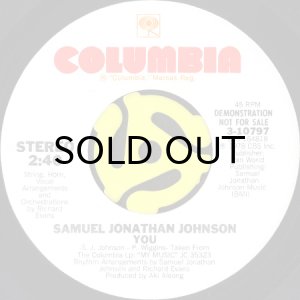 画像2: SAMUEL JONATHAN JOHNSON / YOU (45's) (WHITE PROMO) (2)