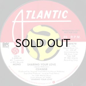 画像1: CHANGE / SHARING YOUR LOVE (45's) (PROMO) (1)