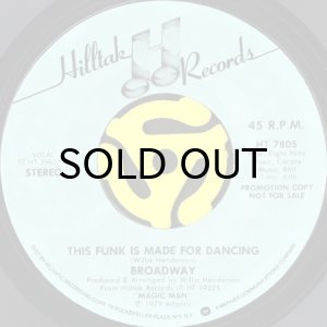 画像2: BROADWAY / THIS FUNK IS MADE FOR DANCING (45's) (PROMO) (2)