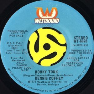 画像2: DENNIS COFFEY / HONKY TONK (45's) (PROMO) (2)