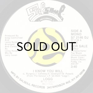 画像1: LOGG / I KNOW YOU WILL (45's) (WHITE PROMO) (1)